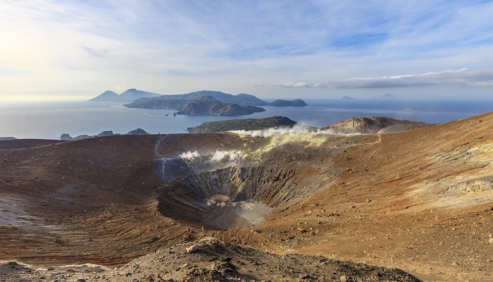 Aeolian Islands Aeolian Islands, the main crater of Vulcano.