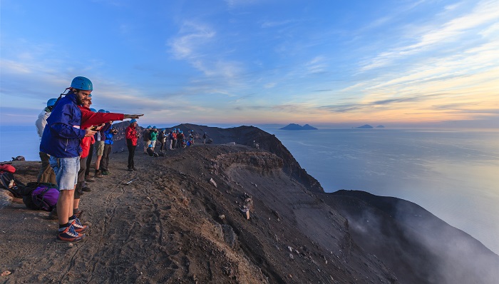 Hiking in Stromboli, Aeolian islands Hiking in Stromboli, Aeolian islands