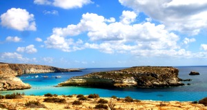 unspoilt beach in lampedusa