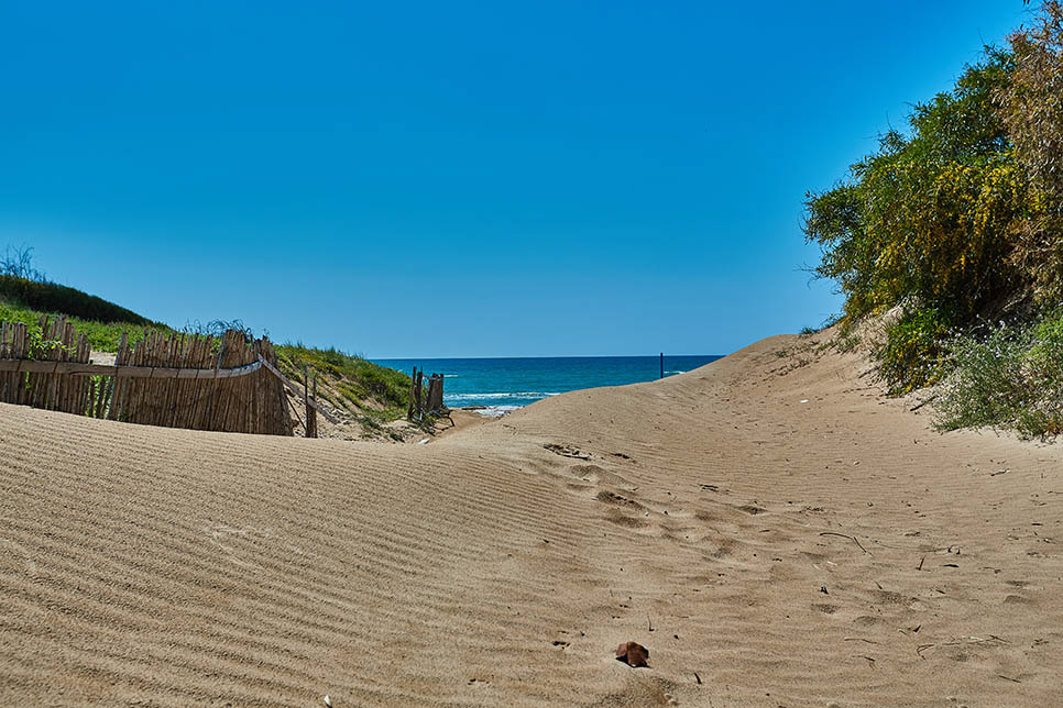 Beautiful beach dunes near Pozzallo