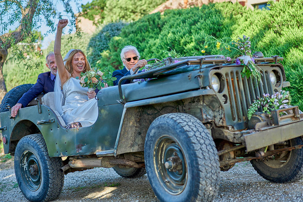 Getting to the wedding venue at Pizzo dell'Ovo