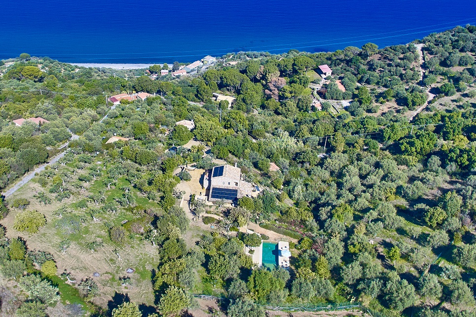 Aerial view of Villa Arte Mare Blue