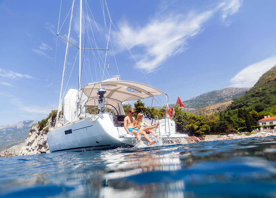 Sailing boat in east Sicily