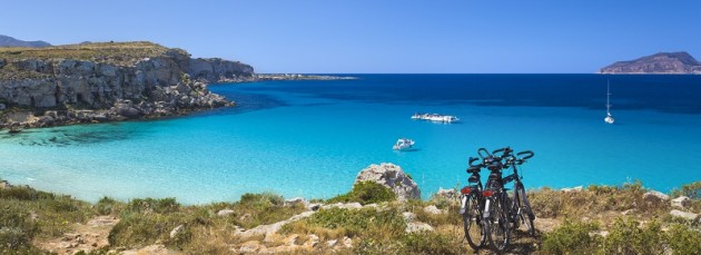 Cala Rossa - beautiful bay of Favignana island near Sicily.