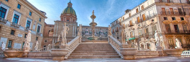 Piazza Pretoria, Palermo in Sicily.