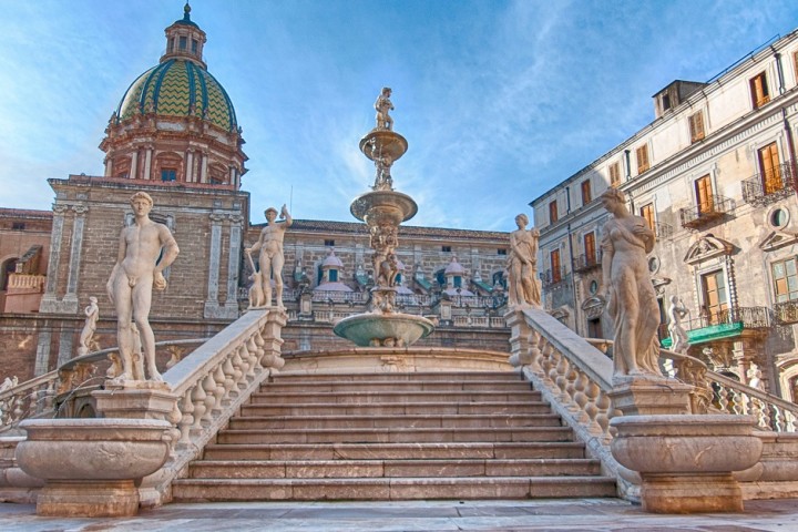 Piazza Pretoria, Palermo in Sicily.