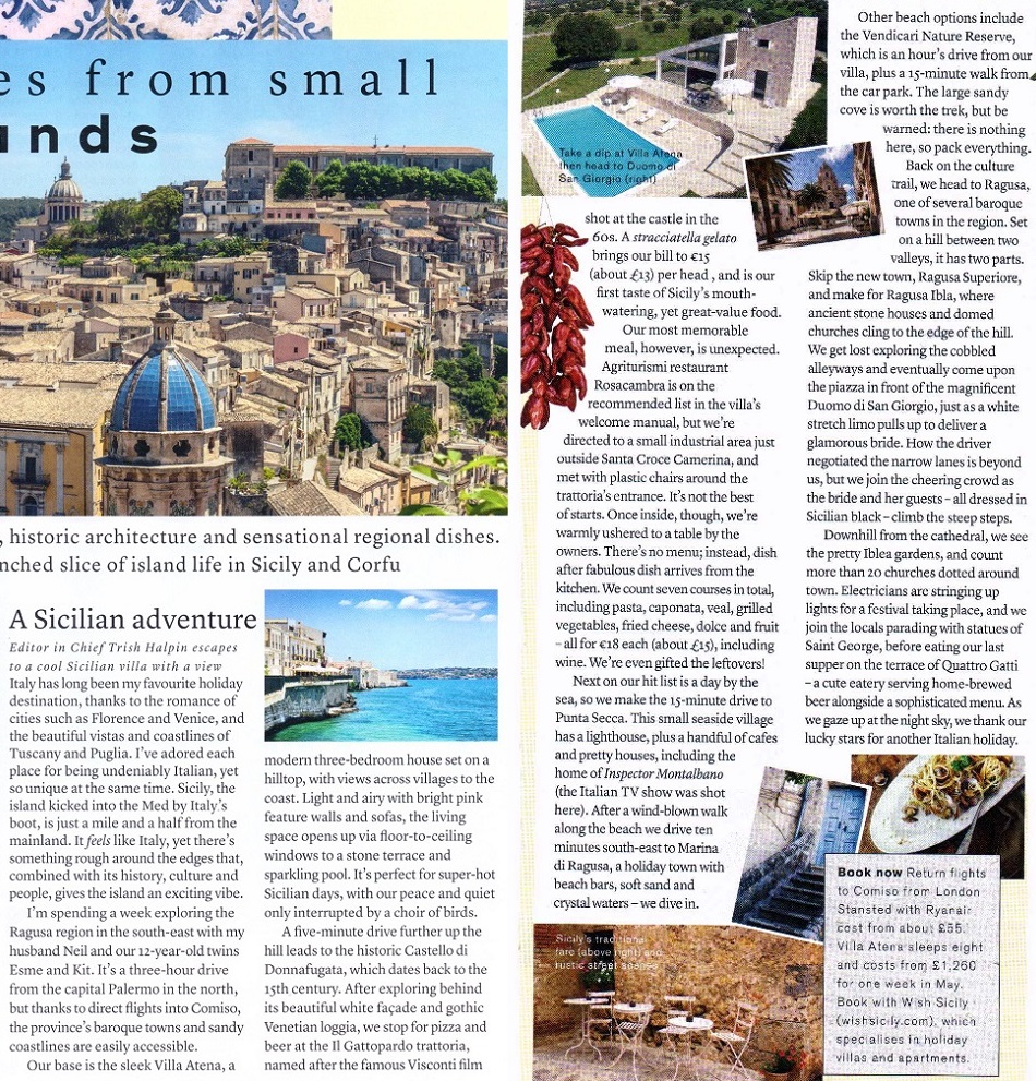Wish Sicily in Marie Claire magazine Wish Sicily in Marie Claire magazine