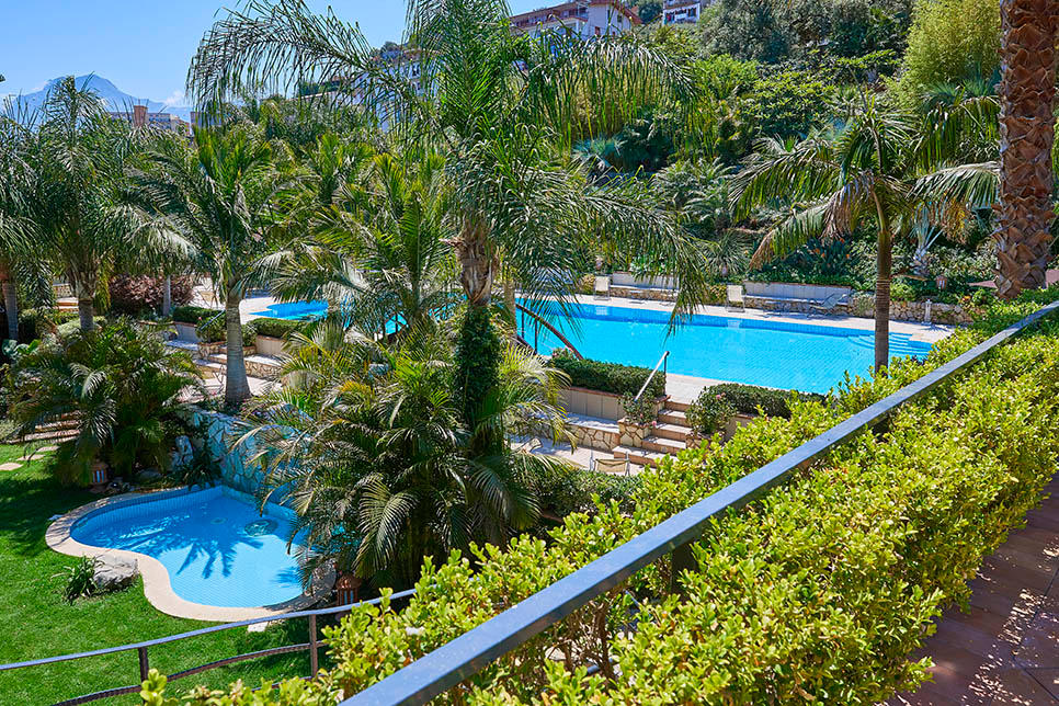 The three pools at Villa Cecilia Trabia